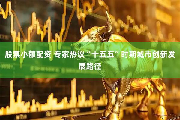 股票小额配资 专家热议“十五五”时期城市创新发展路径